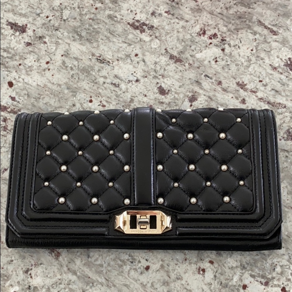 Black Rebecca Minkoff Clutch with Pearls